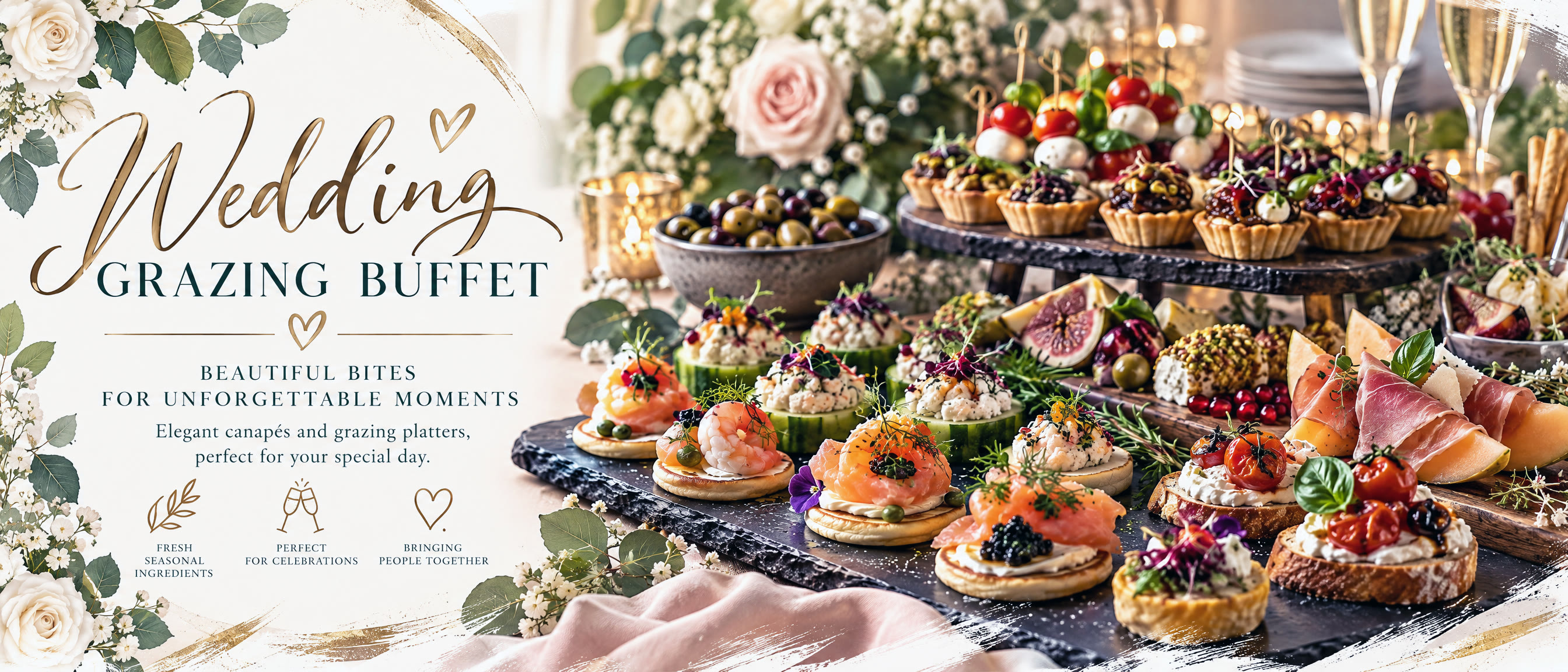 Wedding grazing buffet